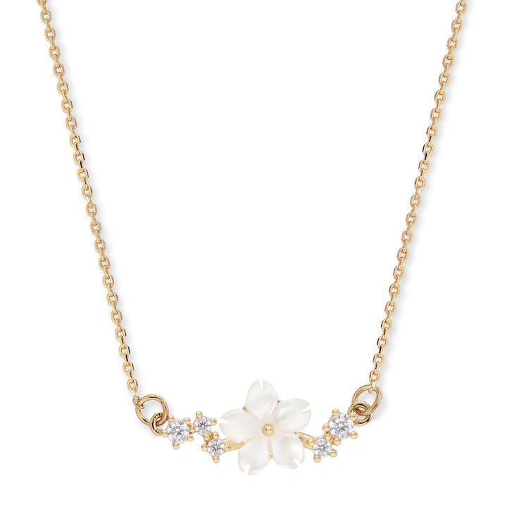 Sparkle Flower Necklace - Gold