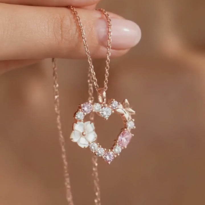 Sparkling Heart Necklace, S925
