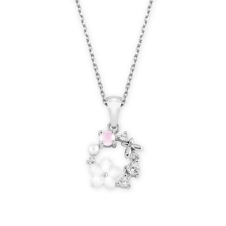 Collana di fiori primaverili in argento, S925