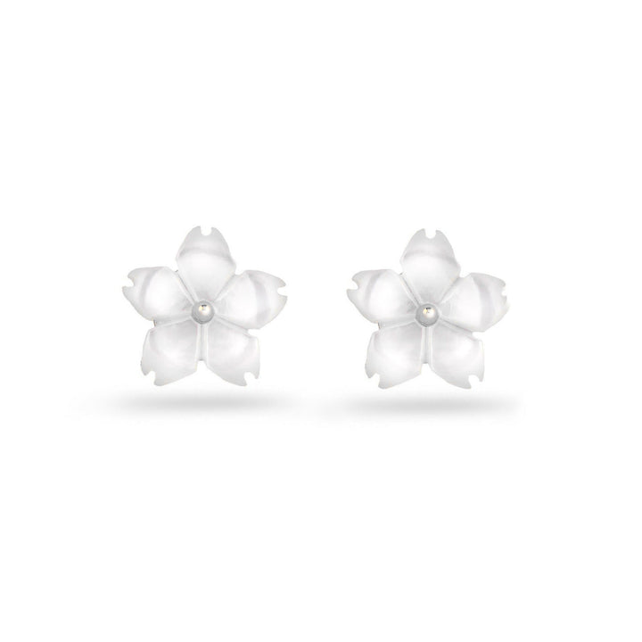 Boucles d'oreilles Fleur de nacre Argent, S925