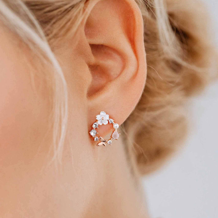 Boucles d'oreilles Fleurs Blanches de Printemps